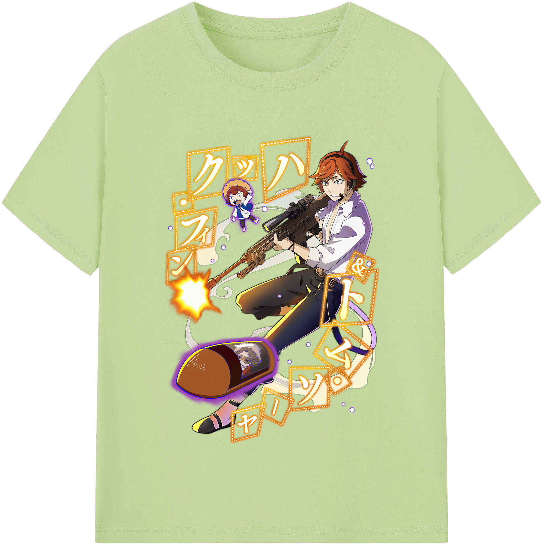 （画像用） 文豪ストレイドッグス Bungo Stray Dogs 綿100％半袖Tシャツ（フロントプリント）